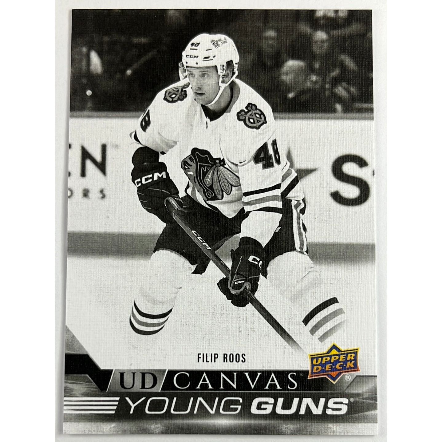 2022-23 Upper Deck Filip Roos Black & White Canvas Young Guns | Local Legends Cards & Collectibles