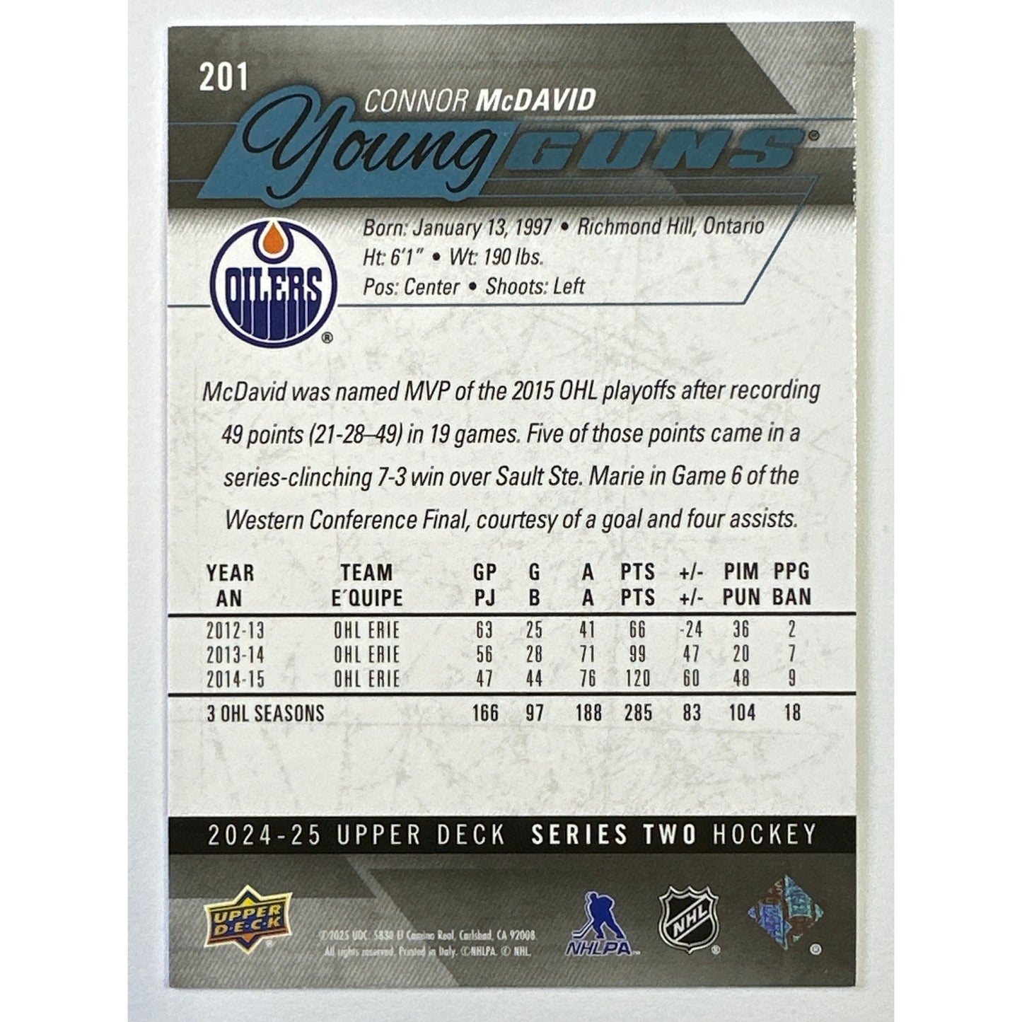 2024-25 Series 2 Connor McDavid Young Guns Renewed