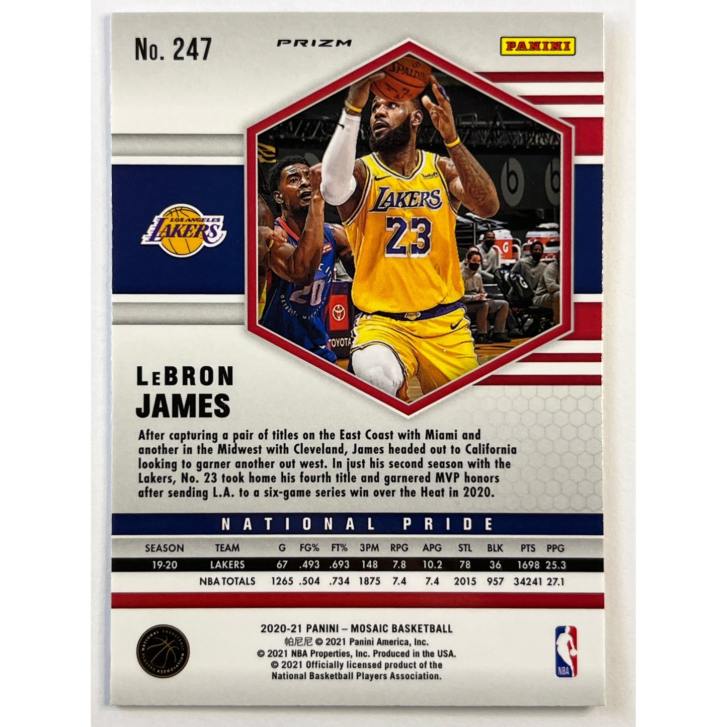 2020-21 Mosaic LeBron James National Pride Pink Mosaic Prizm SP | Local Legends Cards & Collectibles