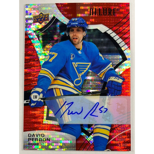 2021-22 Allure David Perron Red Rainbow Auto | Local Legends Cards & Collectibles