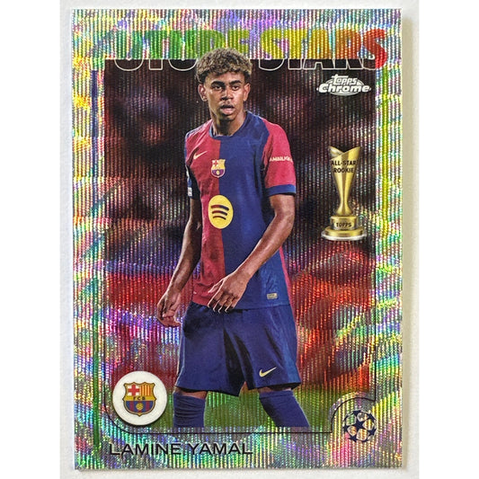 2025 Topps Chrome Lamine Yamal Future Stars Silver Wave Refractor
