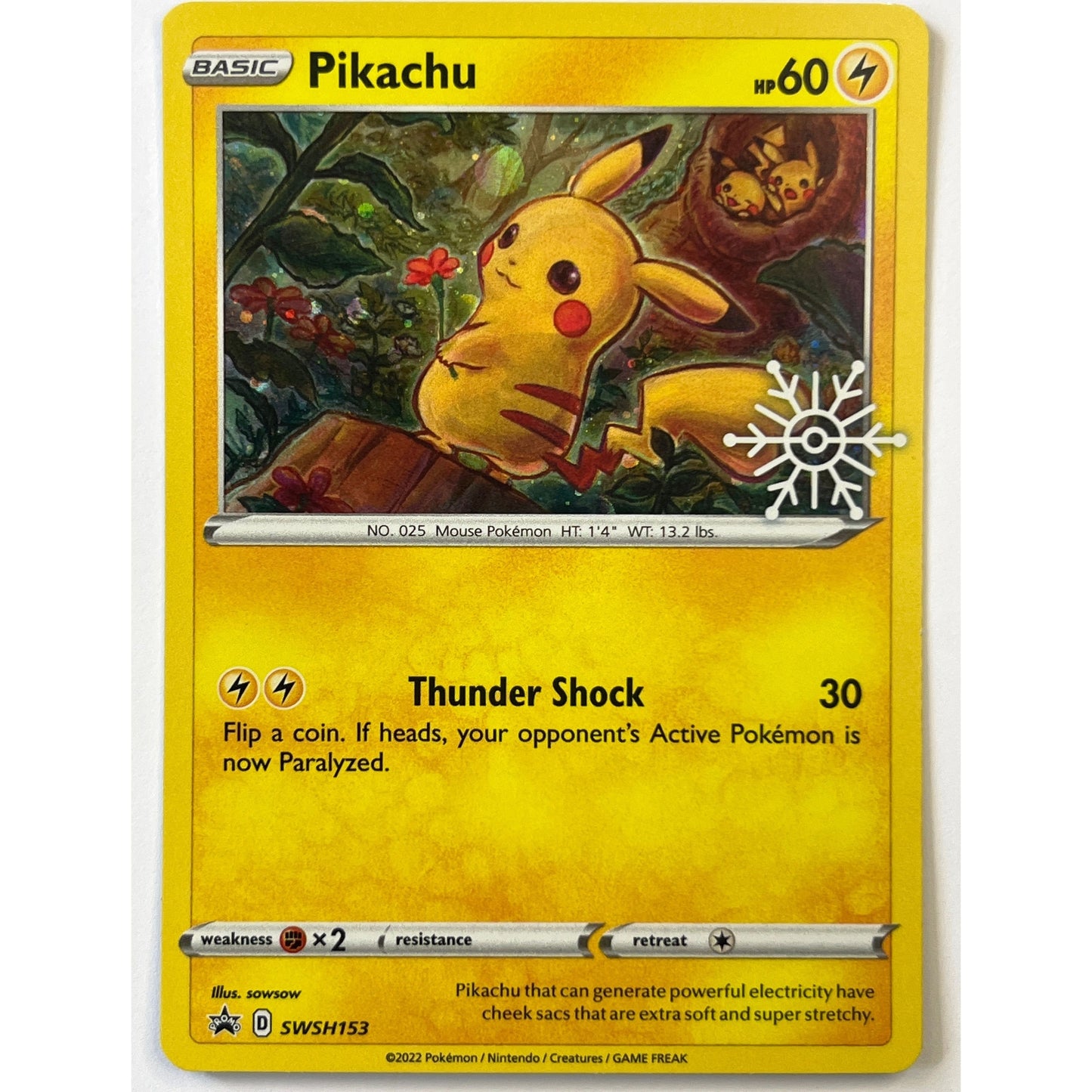 Pikachu Holo Winter Calendar Black Star Promo SWSH153