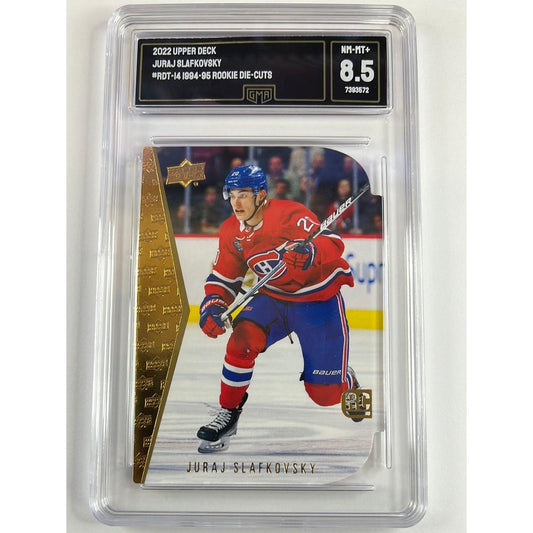 2022-23 Upper Deck Juraj Slafkovsky 95’ Retro Rookie Die Cut GMA 8.5 | Local Legends Cards & Collectibles