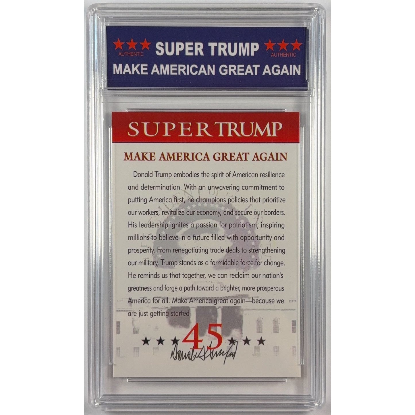 Donald Trump “Super Trump” #2 Limited Run TRUMP 10 | Local Legends Cards & Collectibles