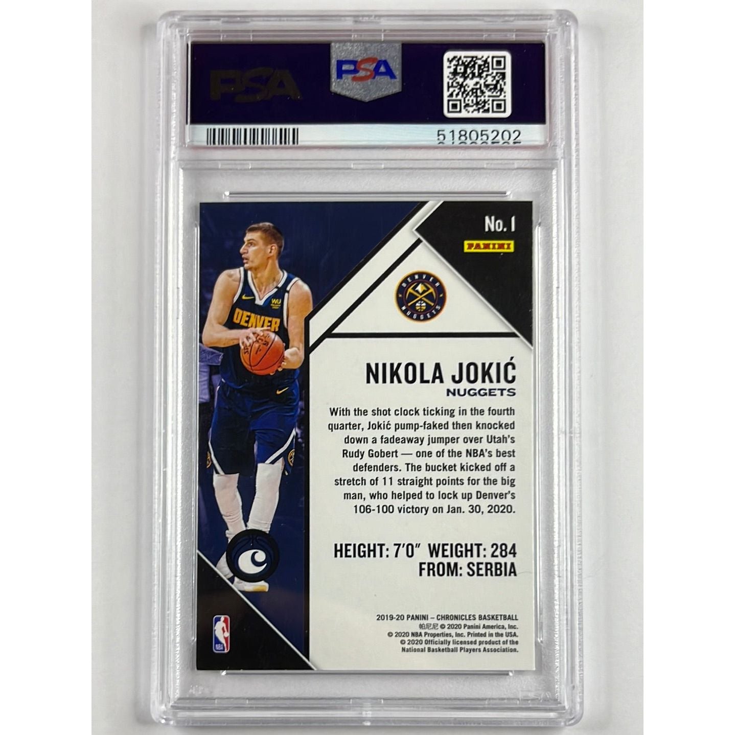 2019-20 Chronicles Nikola Jokic Bronze PSA 9 MINT | Local Legends Cards & Collectibles
