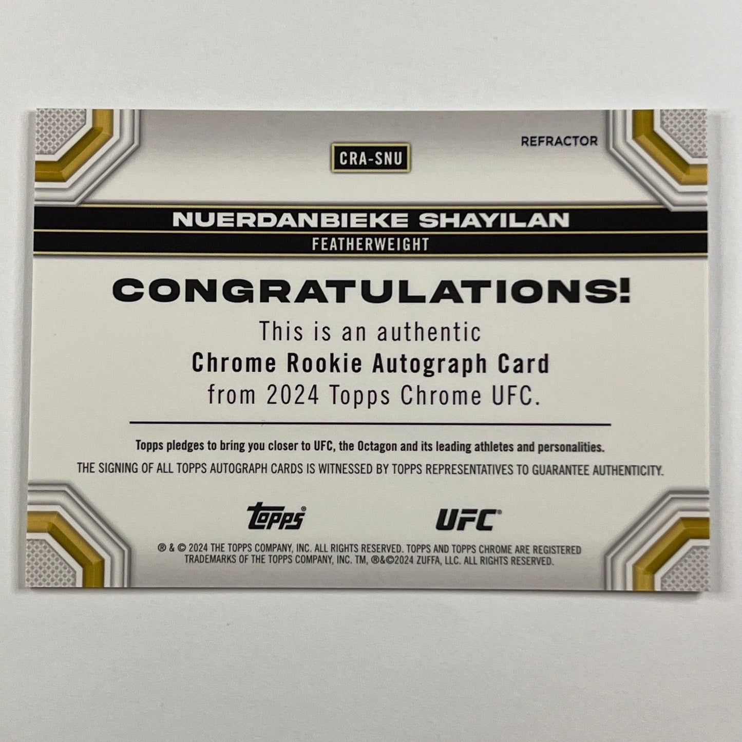 2024 Topps Chrome Nuerdanbieke Shayilan Rookie Auto Refractor /150 | Local Legends Cards & Collectibles