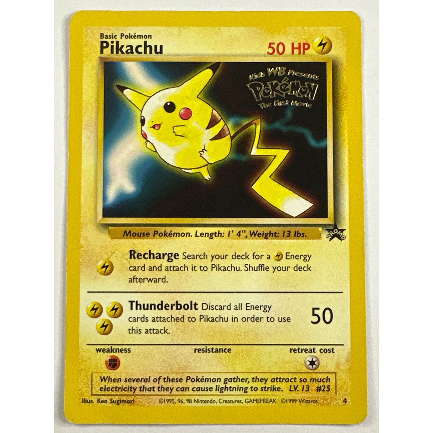 *Stamped Pikachu Non Holo Black Star Promo 4