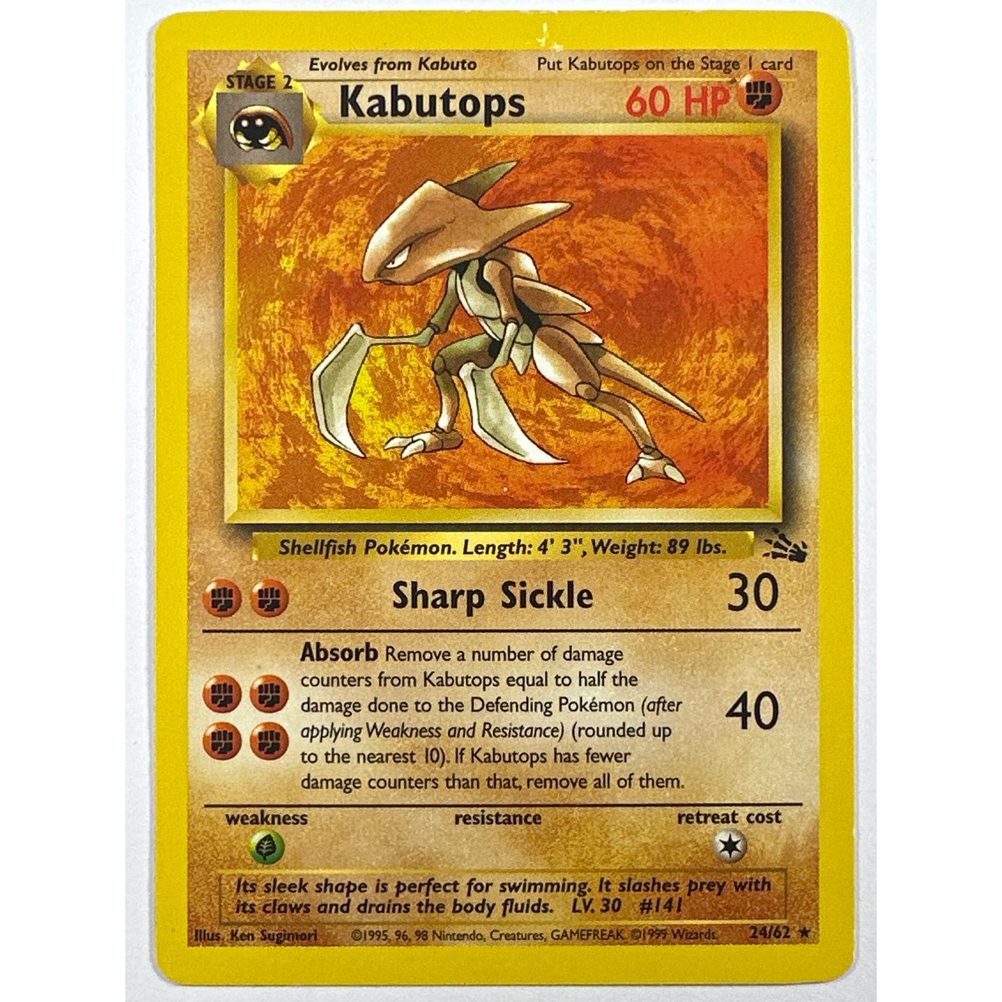 Kabutops Non Holo Rare 24/62