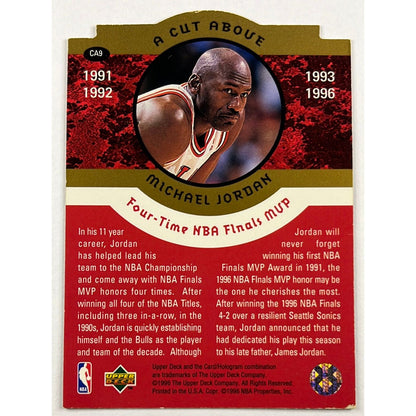 1996-97 Upper Deck A Cut Above  Die Cut Michael Jordan 4 Time Finals MVP