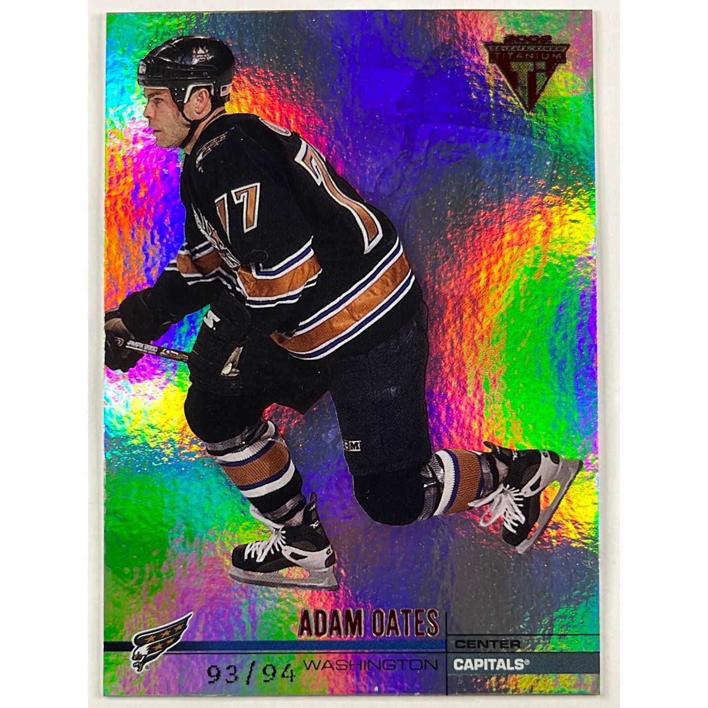 2002 Private Stock Titanium Adam Oates Red Foil /94 | Local Legends Cards & Collectibles
