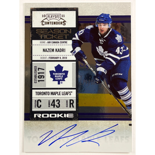 2010-11 Panini Contenders Nazem Kadri Season Ticket Rookie Auto | Local Legends Cards & Collectibles