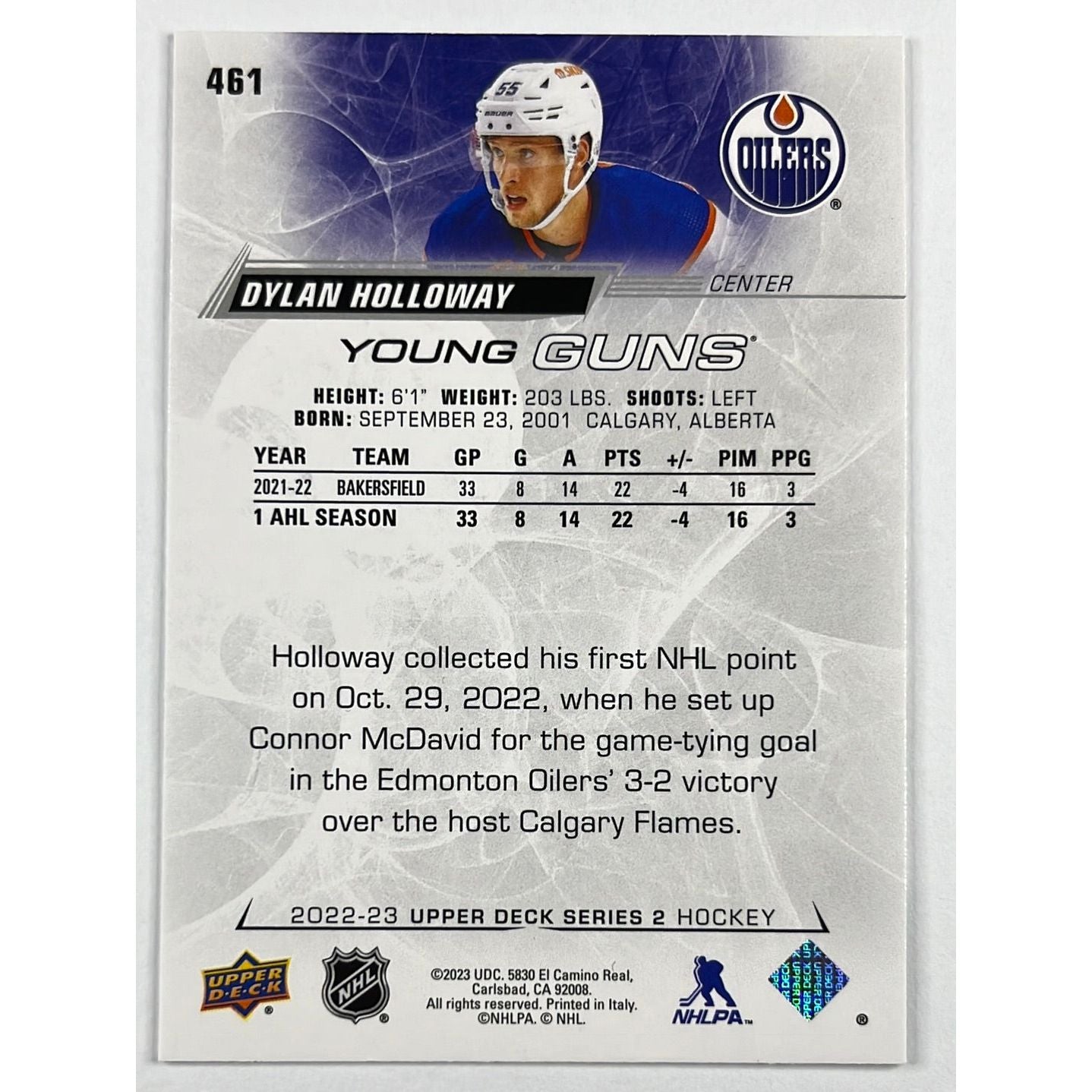 2022-23 Series 2 Dylan Holloway Young Guns | Local Legends Cards & Collectibles