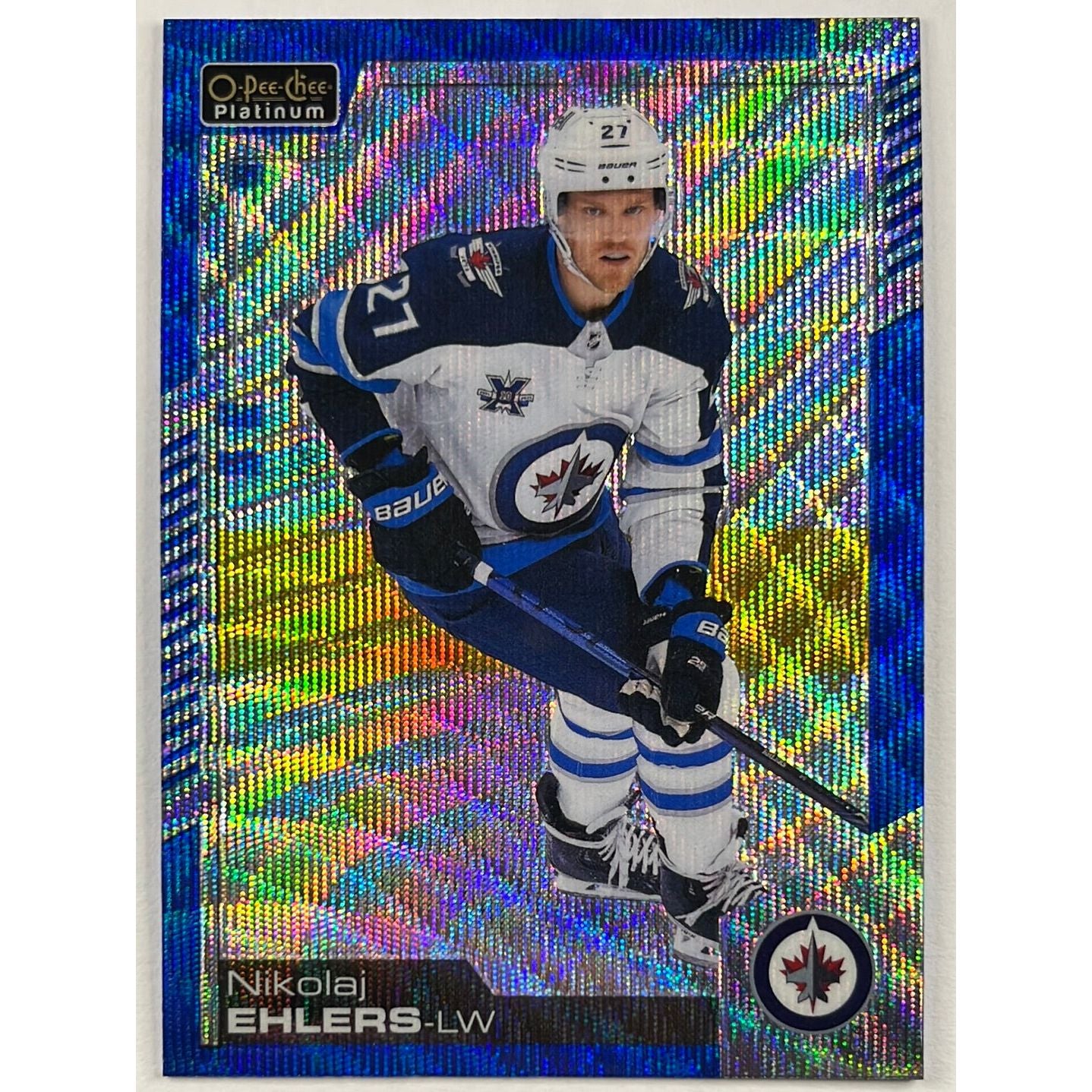 2020-21 O-Pee-Chee Platinum Nikolaj Ehlers Blue Surge