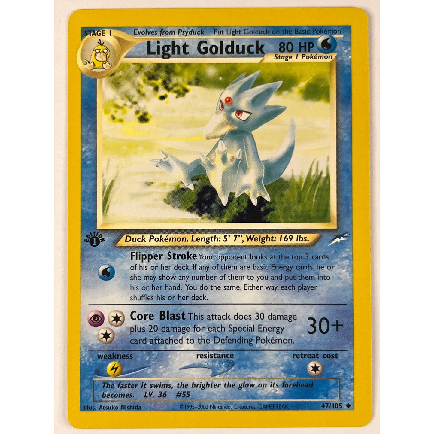 1st Edition Light Golduck Non Holo Uncommon 47/105