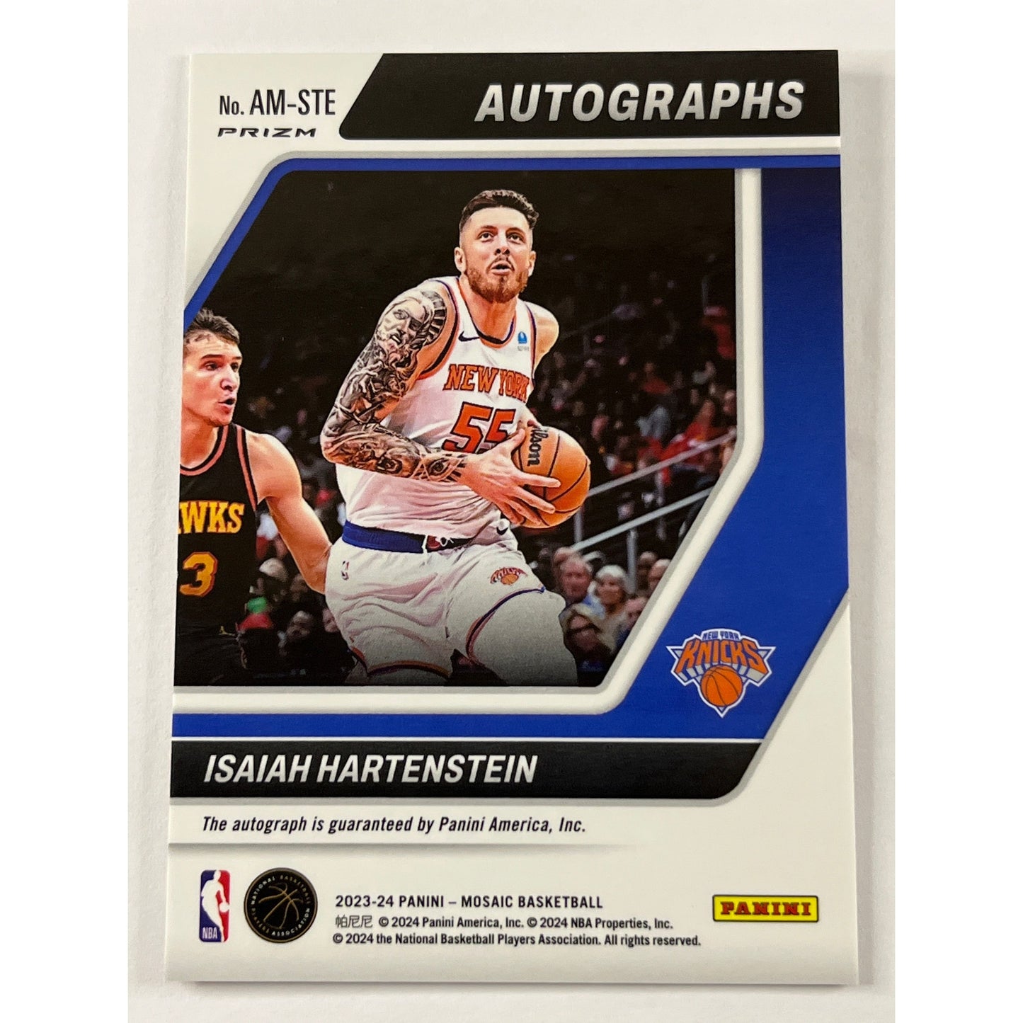 2023-24 Mosaic Isaiah Hartenstein Red Scope Prizm Auto | Local Legends Cards & Collectibles