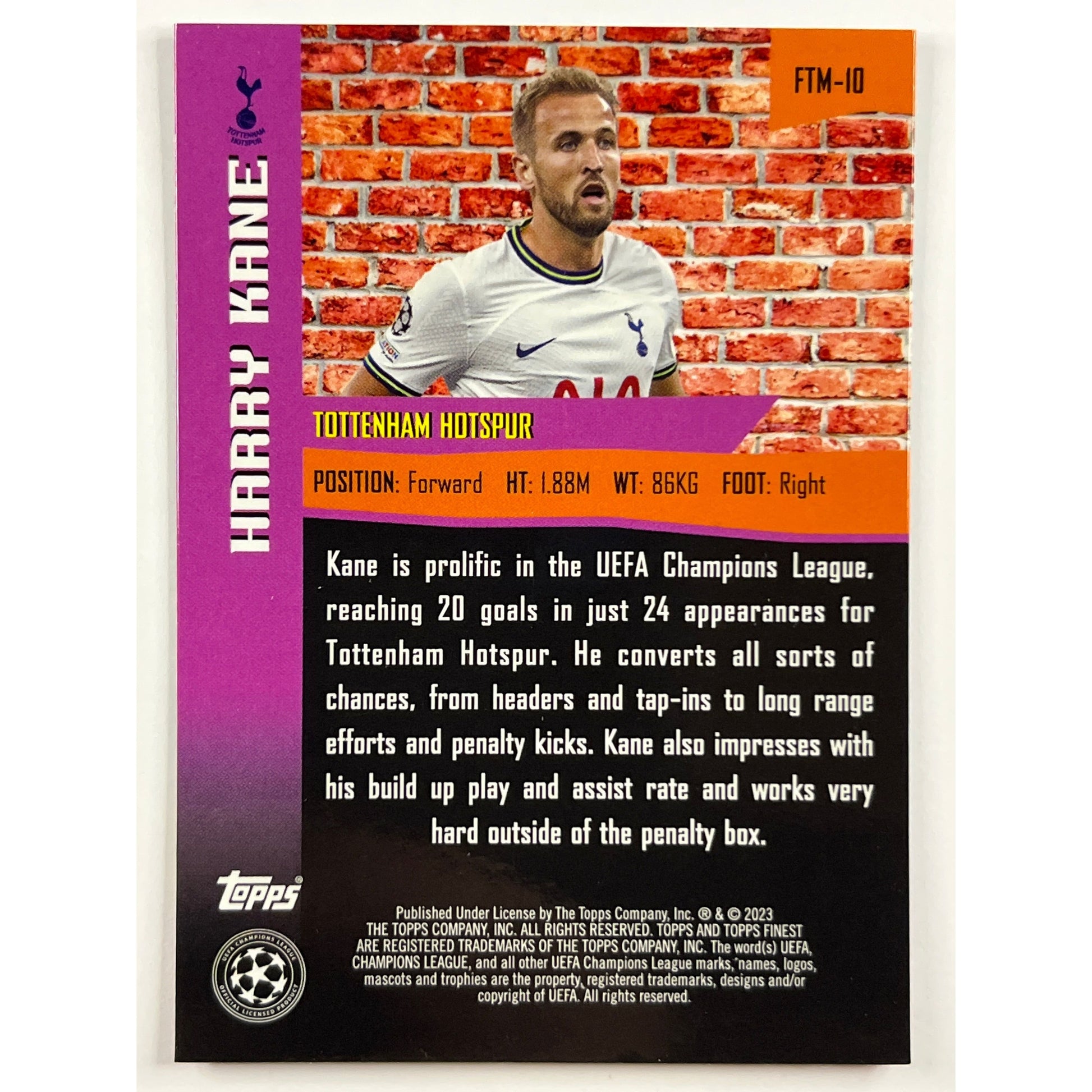 2022-23 Topps Finest Harry Kane The Man Refractor | Local Legends Cards & Collectibles
