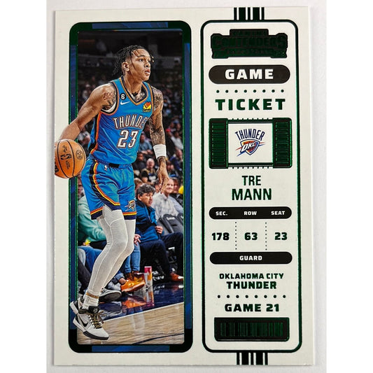 2022-23 Contenders Tre Mann Green Foil Game Ticket | Local Legends Cards & Collectibles
