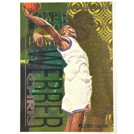 1995-96 Fleer Chris Weber Tower Of Power 10 of 10 | Local Legends Cards & Collectibles