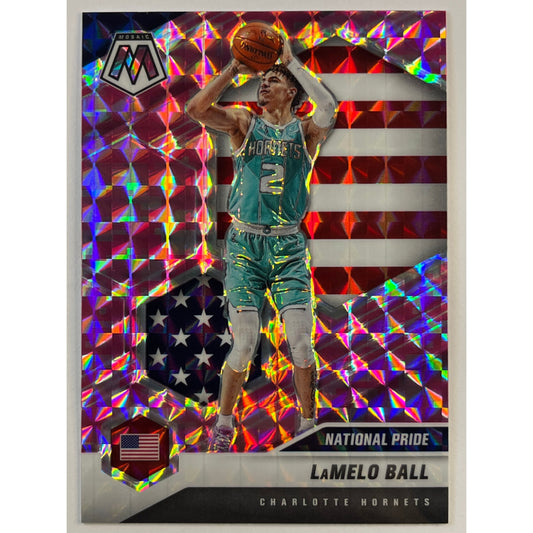 2020-21 Mosaic Lamelo Ball National Pride Pink Mosaic Prizm RC SP | Local Legends Cards & Collectibles
