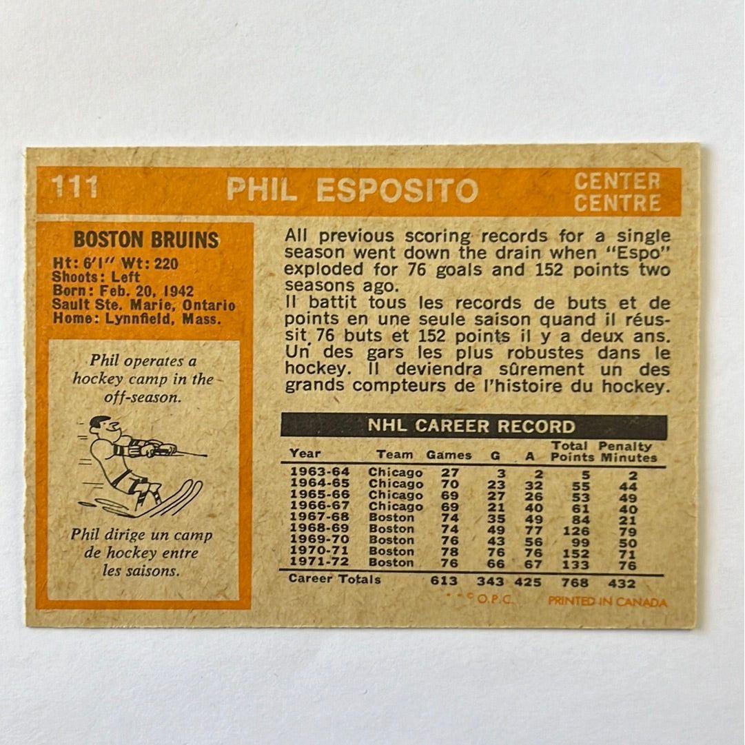1972-73 O-Pee-Chee Phil Esposito | Local Legends Cards & Collectibles