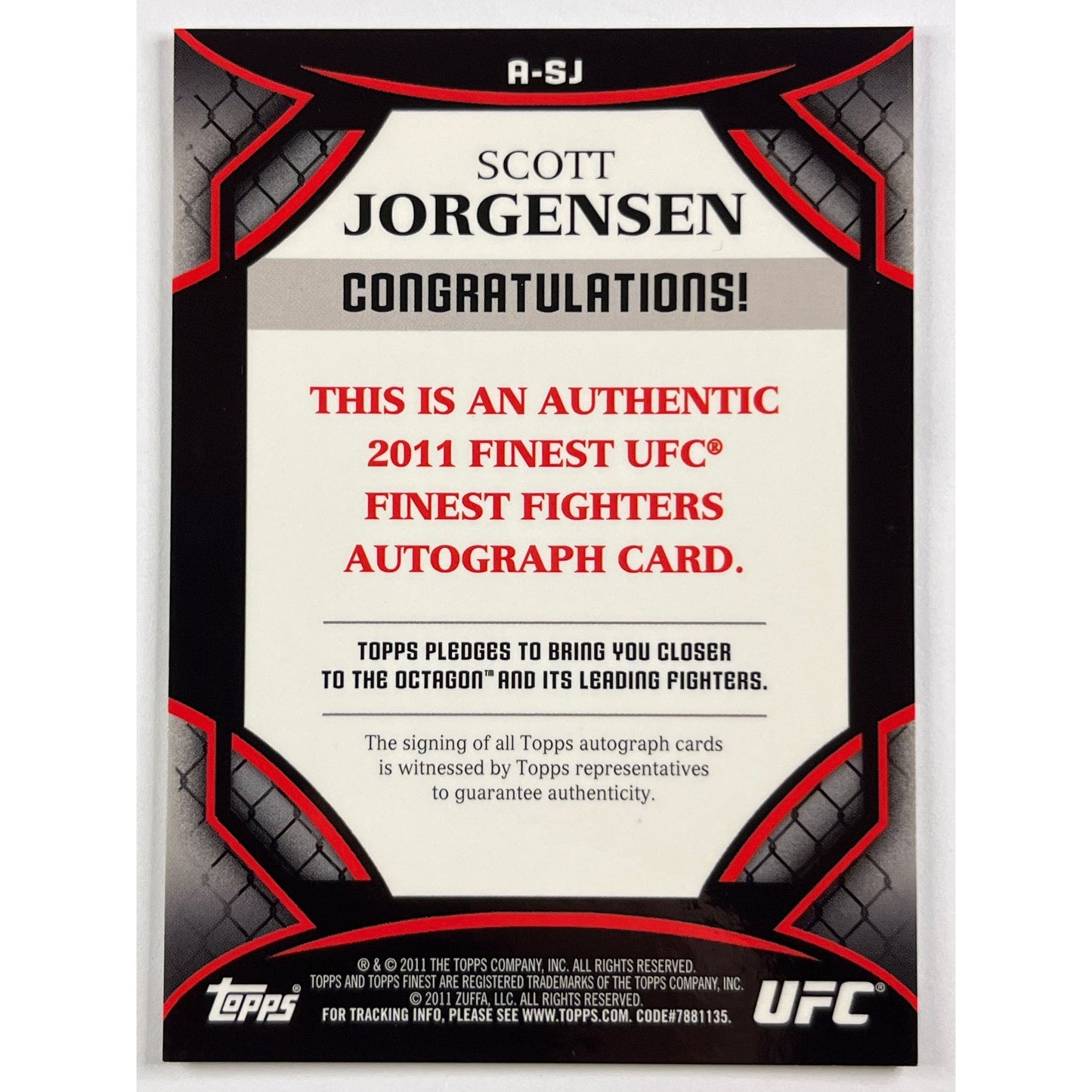 2011 Topps Finest Scott Jorgensen Auto | Local Legends Cards & Collectibles