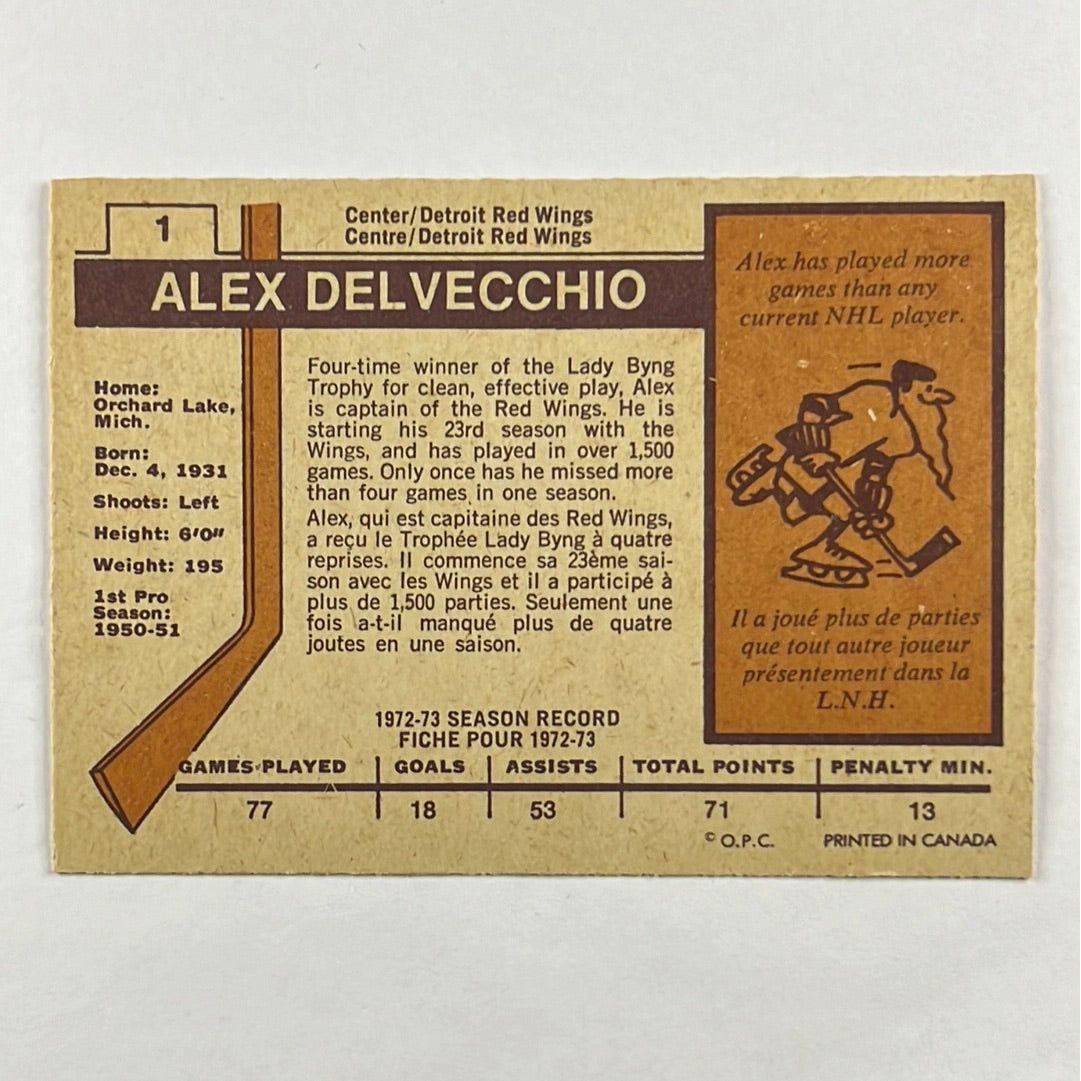 1973-74 O-Pee-Chee Alex Delvecchio #1 | Local Legends Cards & Collectibles