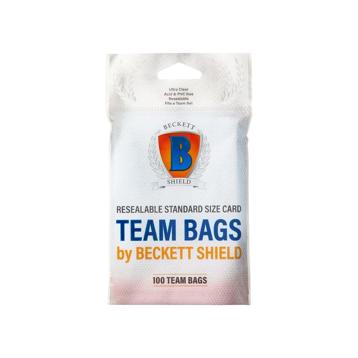 Beckett Shield Standard Size Resealable Team Bags - 100ct | Local Legends Cards & Collectibles