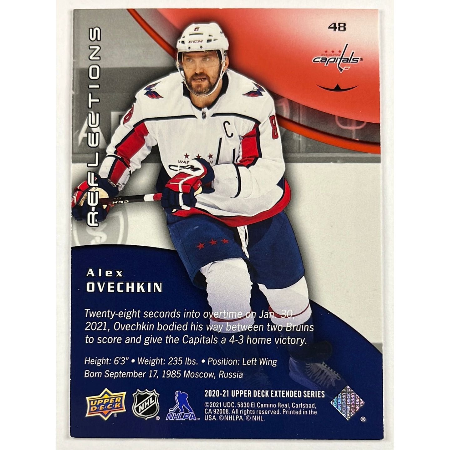 2020-21 Extended Series Alexander Ovechkin Reflections /500 | Local Legends Cards & Collectibles
