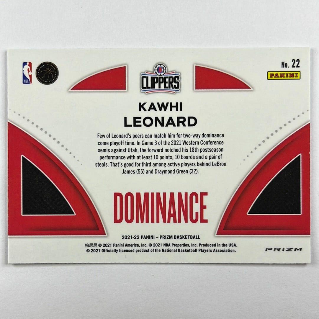 2021-22 Prizm Kawhi Leonard Dominance Silver Holo Prizm | Local Legends Cards & Collectibles
