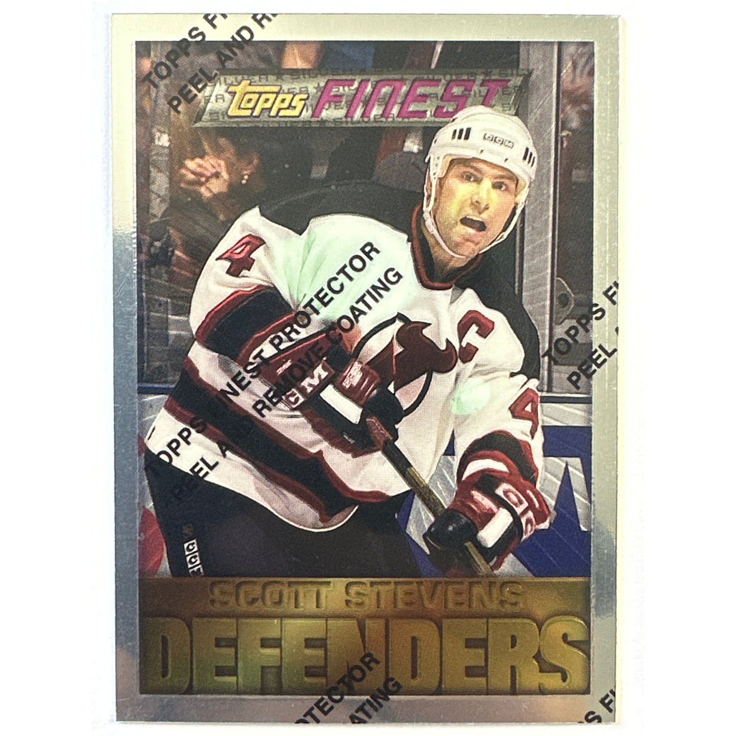 1996-97 Topps Finest Scott Stevens Defenders Unpeeled