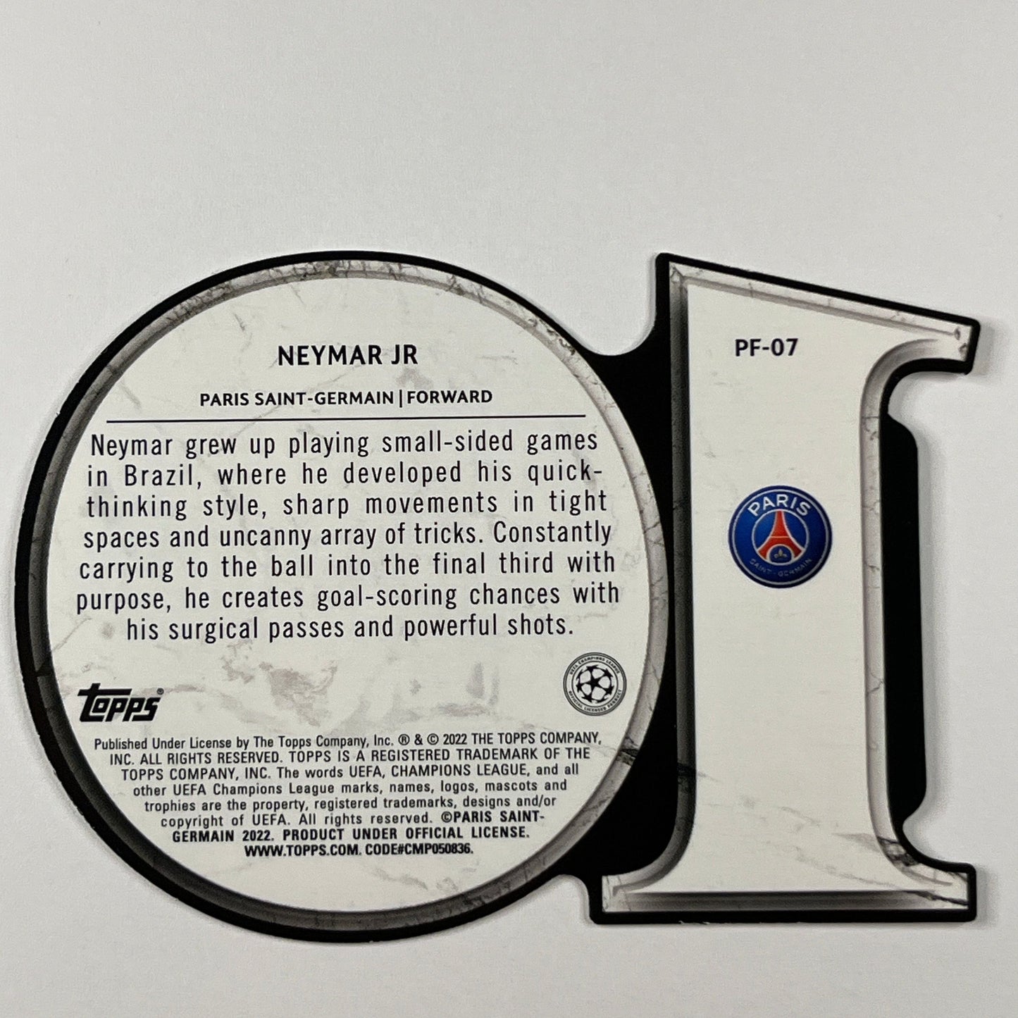 2022 Champions League Neymar JR Perfection 10 Die Cut Holo Foil SSP | Local Legends Cards & Collectibles