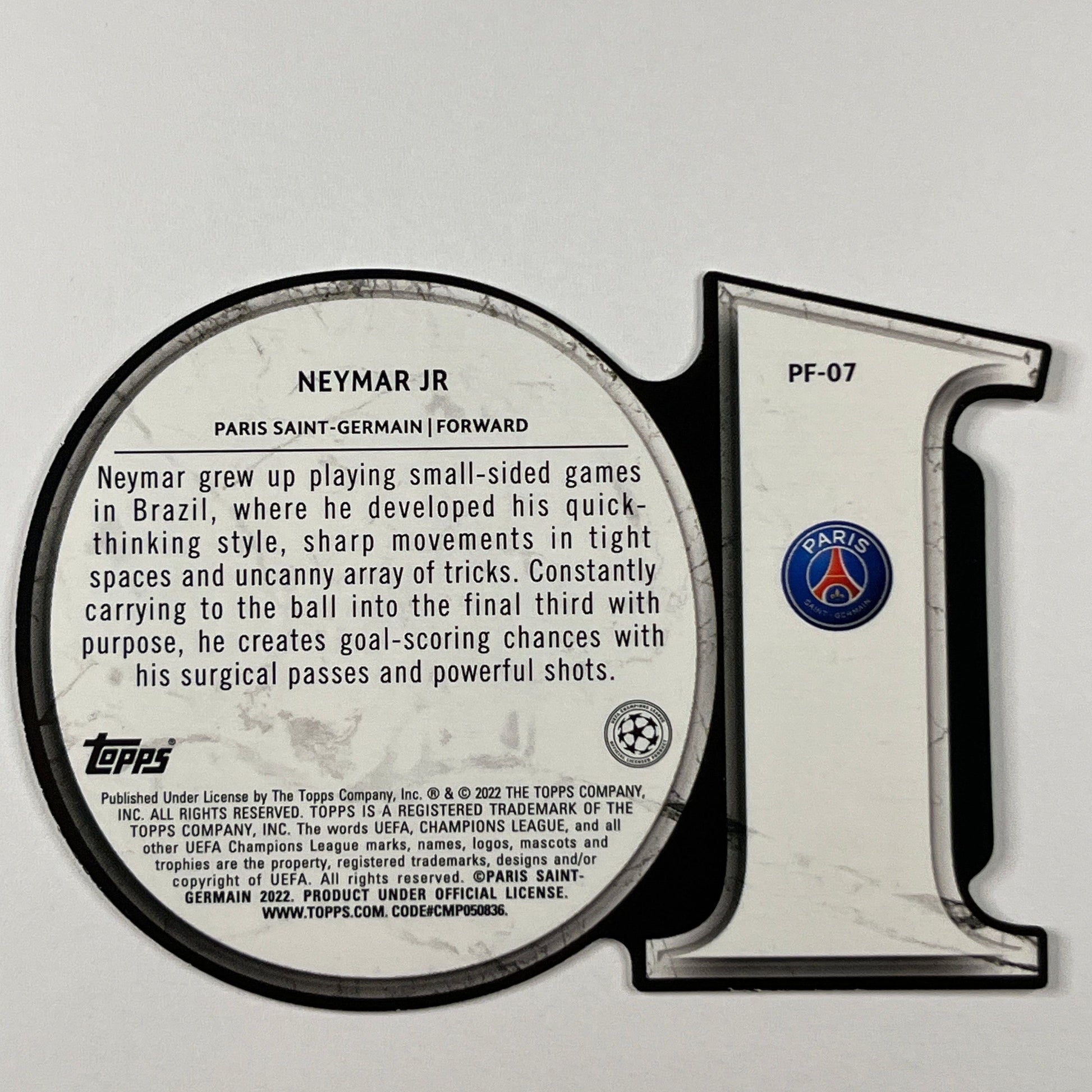 2022 Champions League Neymar JR Perfection 10 Die Cut Holo Foil SSP | Local Legends Cards & Collectibles