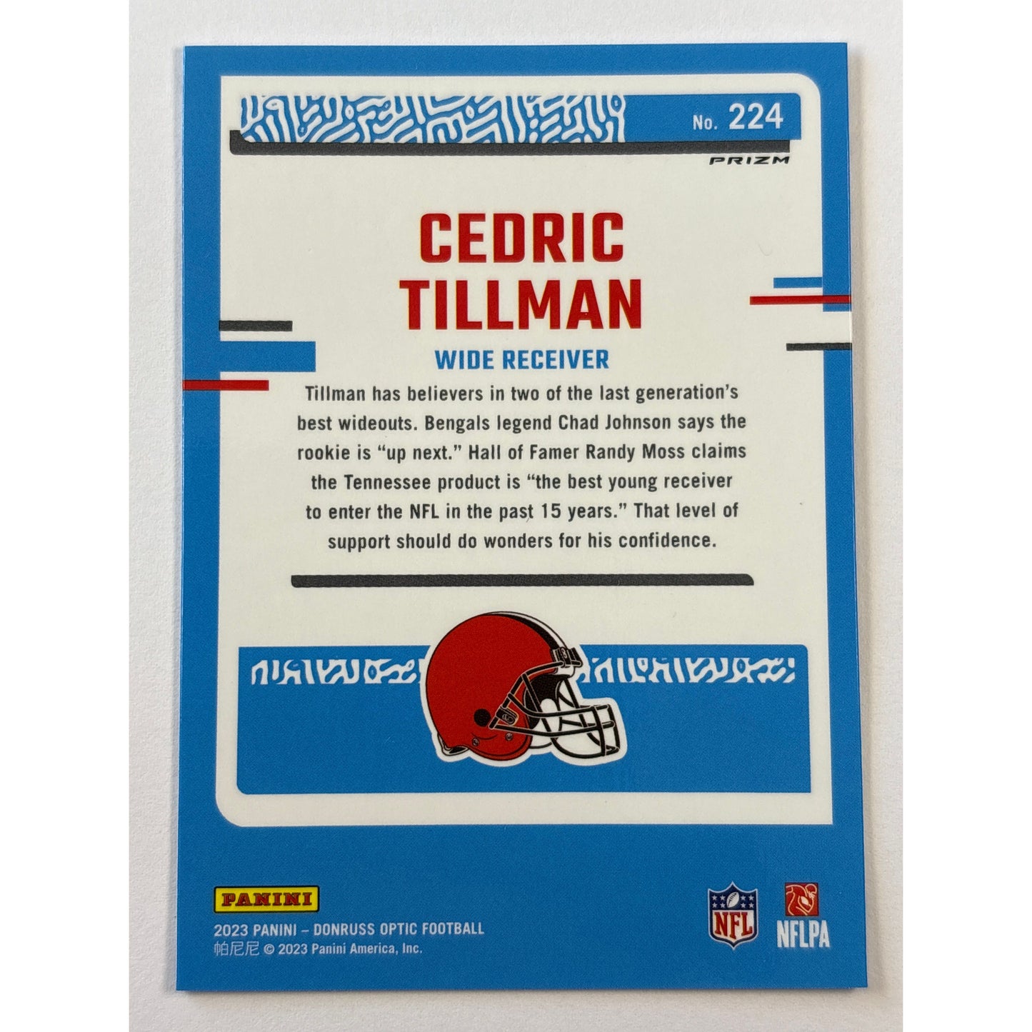 2023 Donruss Optic Cedric Tilman Stars Emoji Rated Rookie
