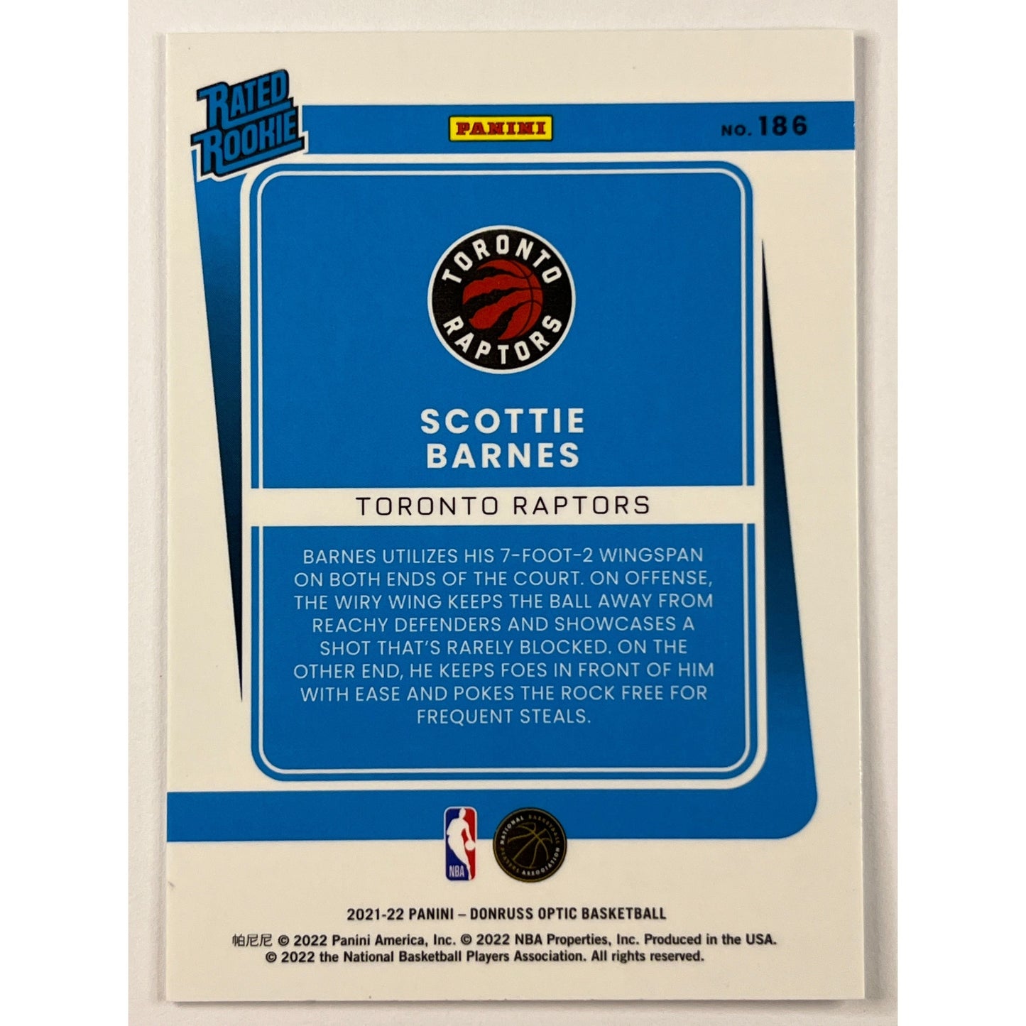 2021-22 Donruss Optic Scottie Barnes Rated Rookie | Local Legends Cards & Collectibles