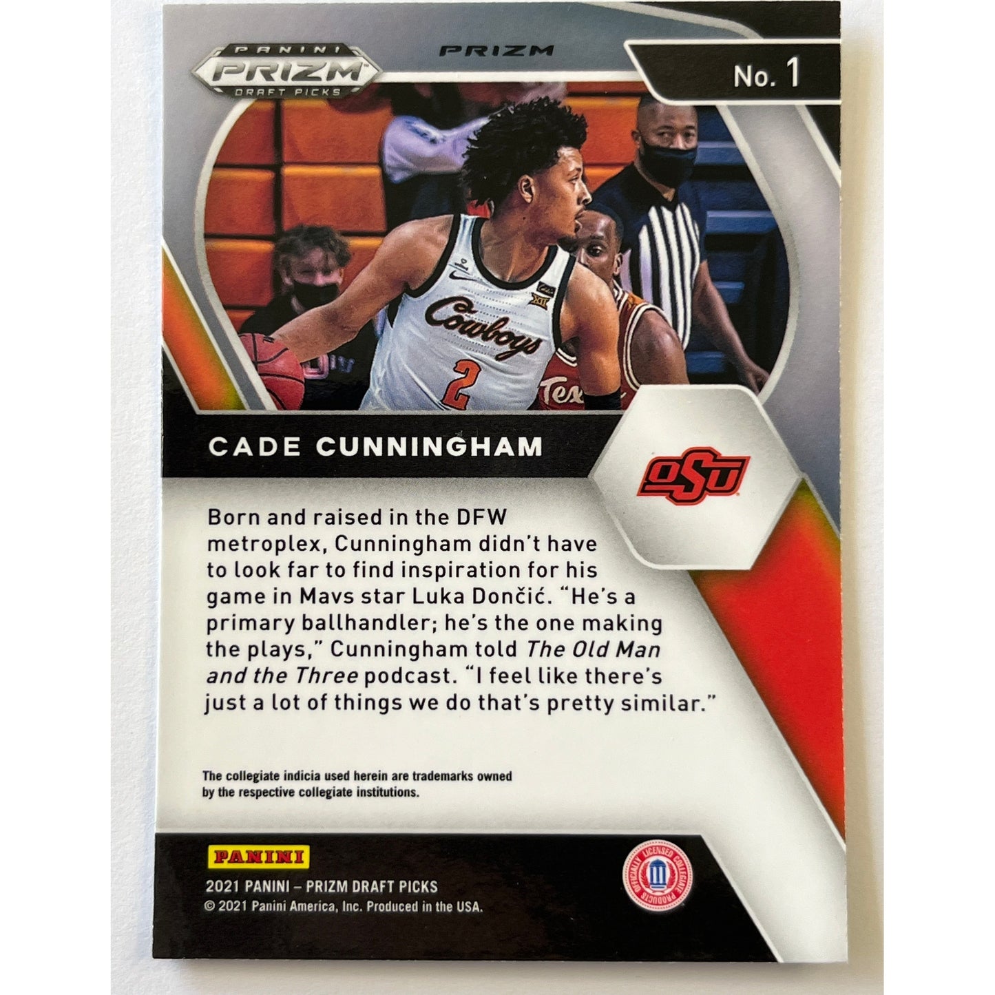2021 Prizm Draft Picks Cade Cunningham Choice Prizm RC