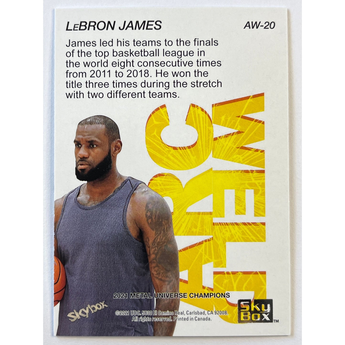 2021 Metal Universe LeBron James Arc Welder Holo Foil