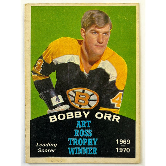 1970-71 O-Pee-Chee Bobby Orr Art Ross Trophy Winner Puzzle Piece #249 | Local Legends Cards & Collectibles