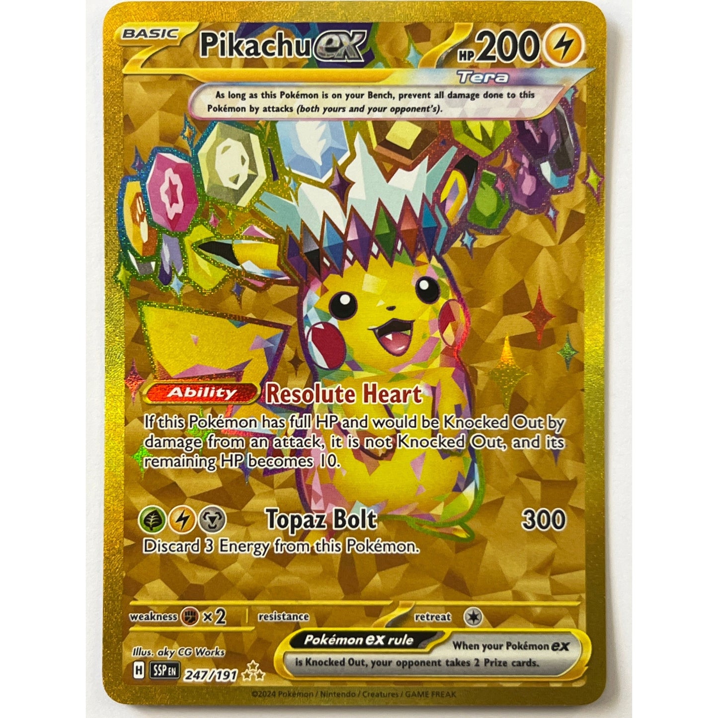 Pikachu EX Holo Hyper Rare 247/191