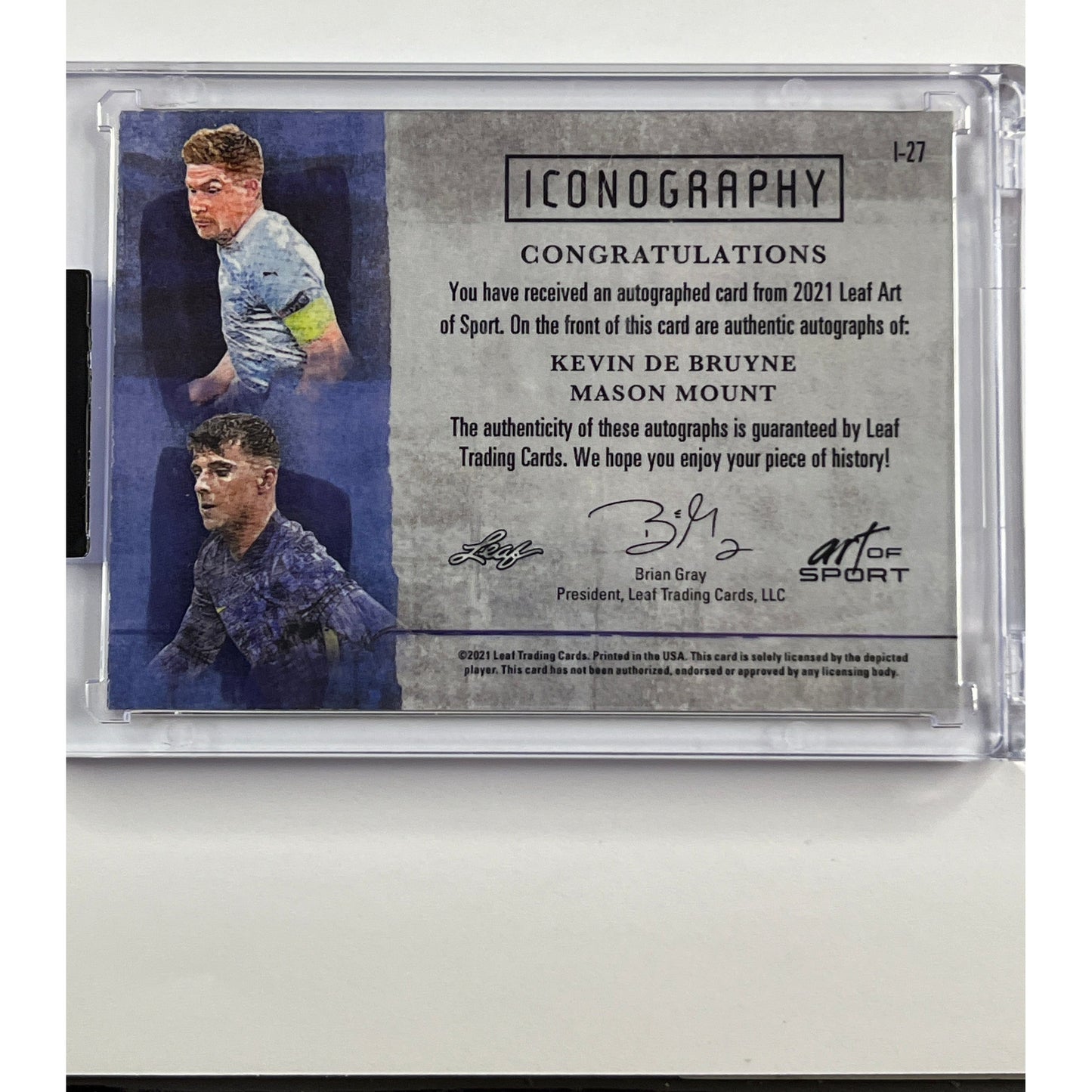 2021 Leaf Kevin De Bruyne Mason Mount Iconography Auto /20
