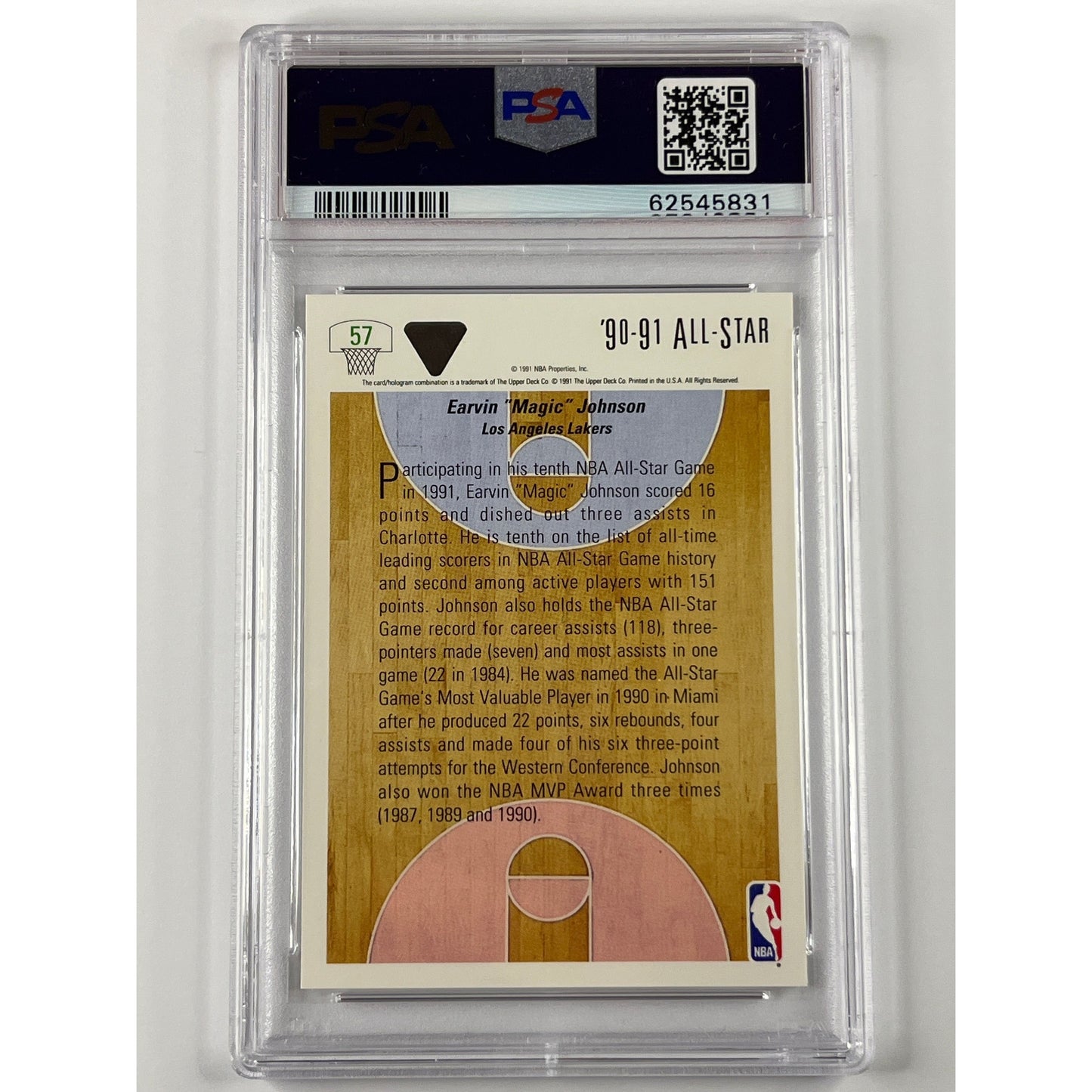 1991-92 Upper Deck Magic Johnson West All Star PSA 9 MINT | Local Legends Cards & Collectibles