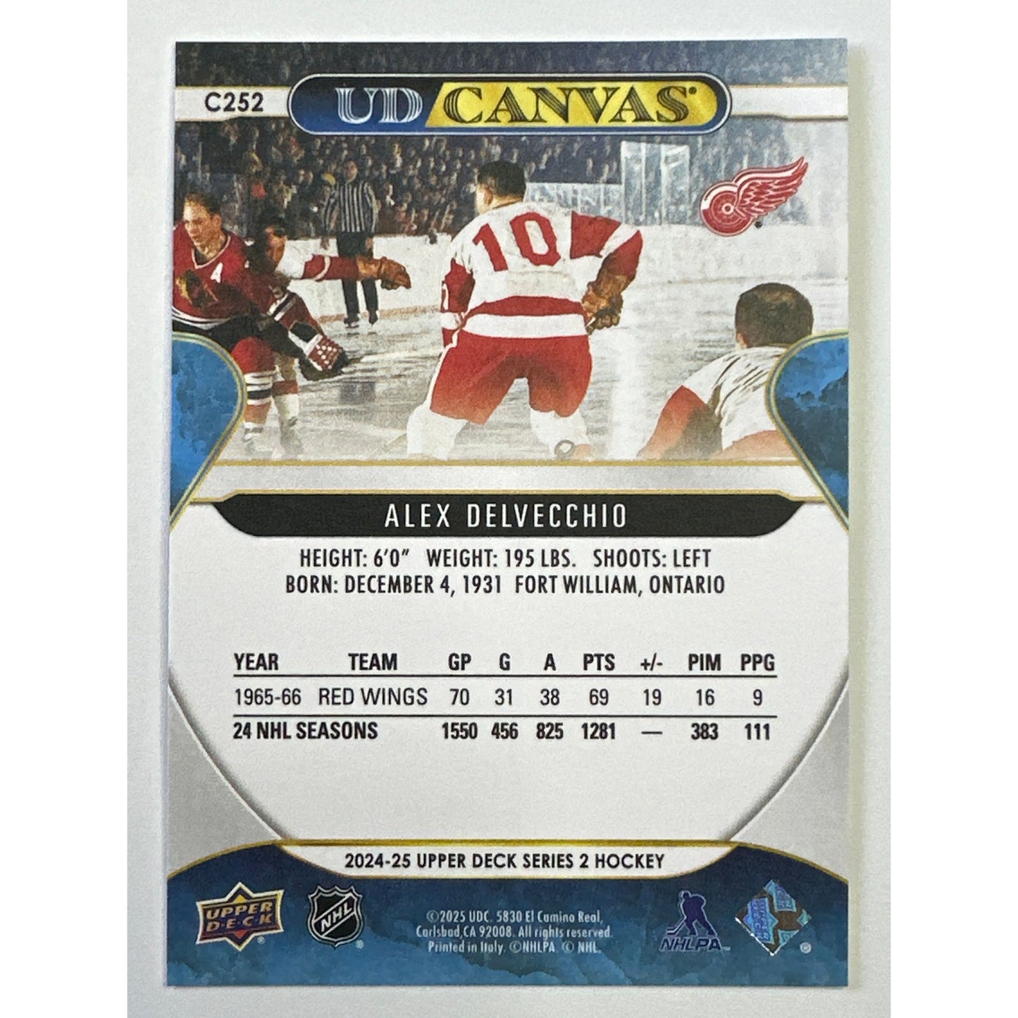2024-25 Series 2 Alex Delvecchio UD Canvas