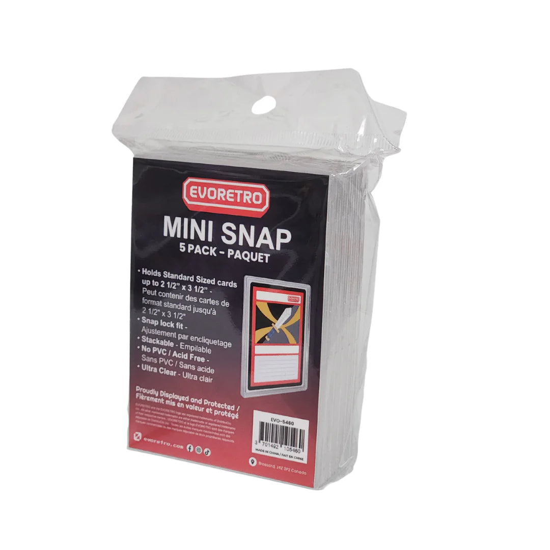 EvoRetro Mini Snap Standard Card Case - 5 Pack