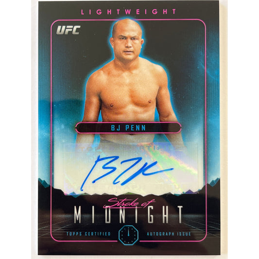 2024 Topps Midnight BJ Penn Stroke Of Midnight Autograph | Local Legends Cards & Collectibles