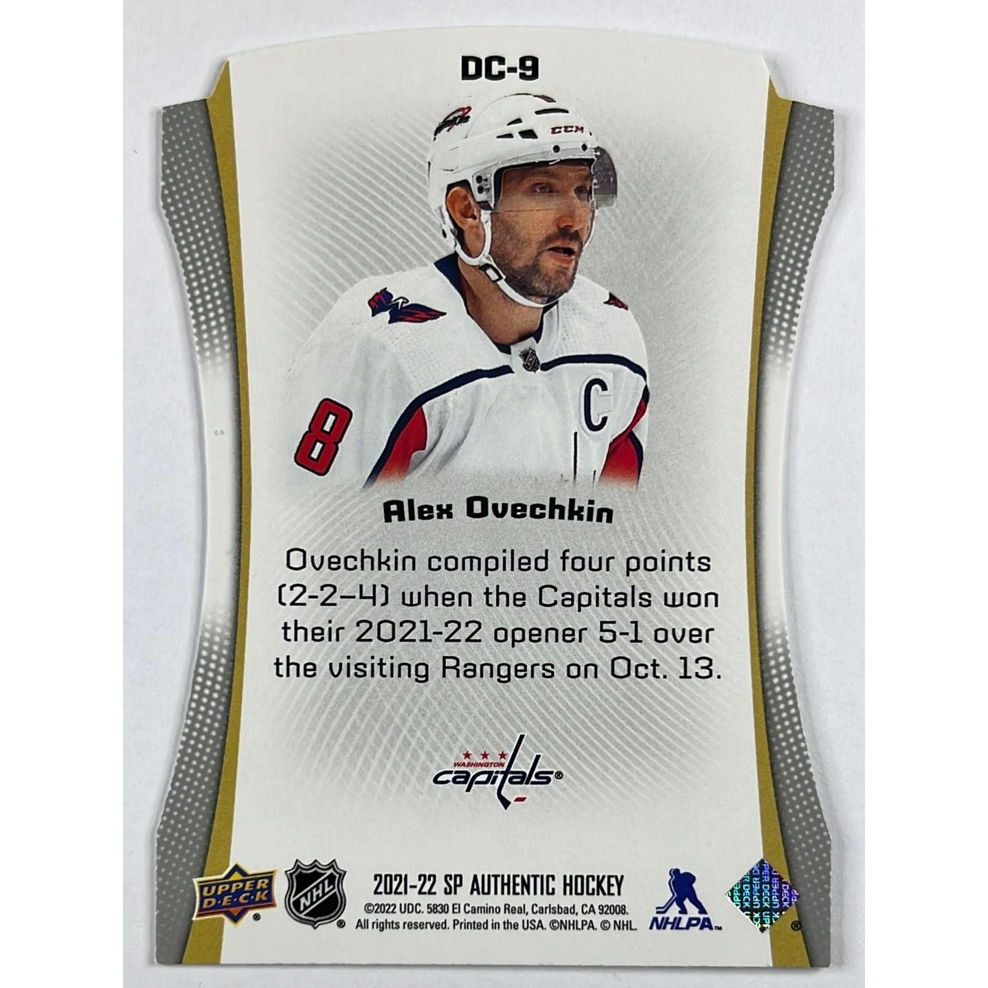 2021-22 SP Authentic Alexander Ovechkin Die Cut | Local Legends Cards & Collectibles