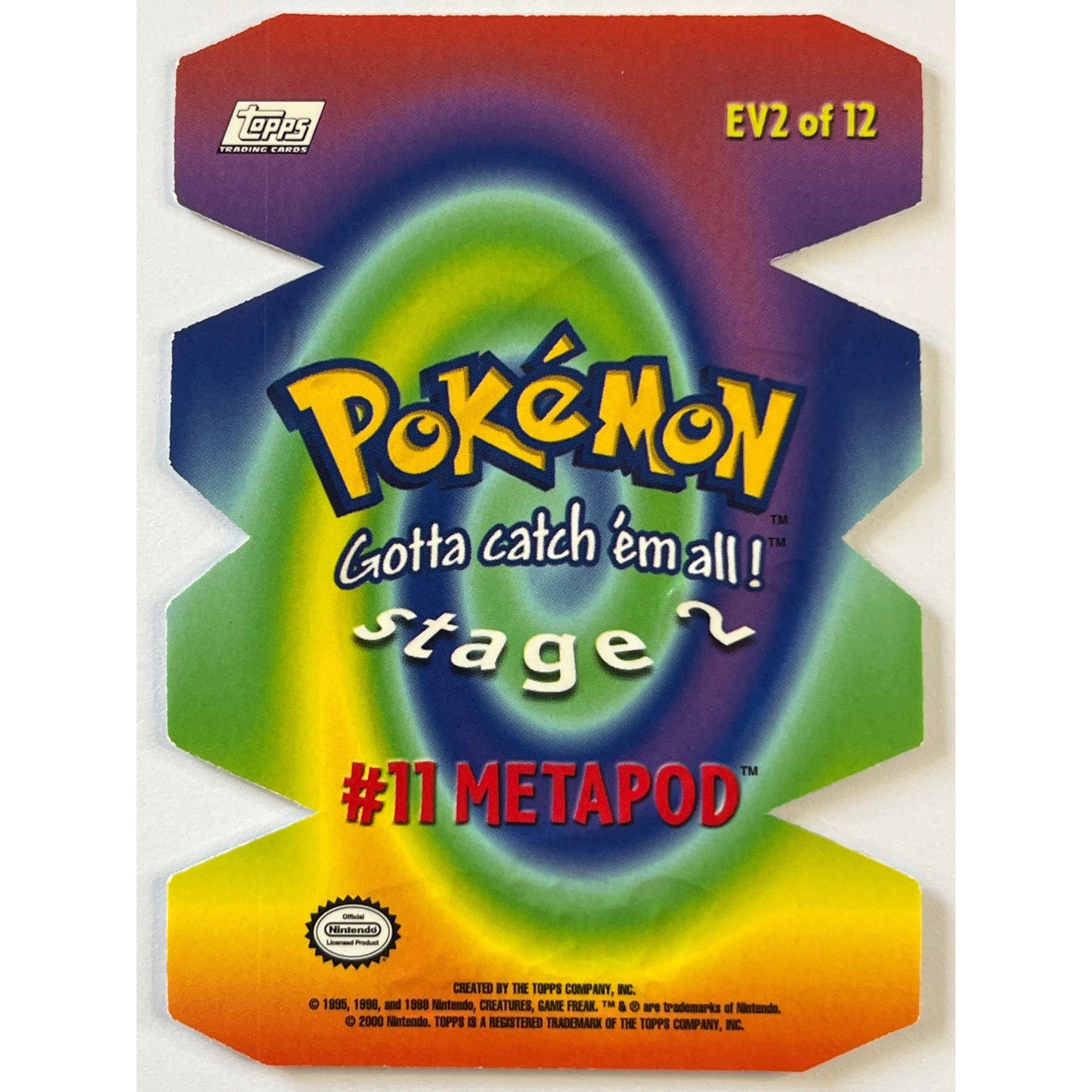 2000 Topps Metapod Die Cut EV2 of 12 | Local Legends Cards & Collectibles