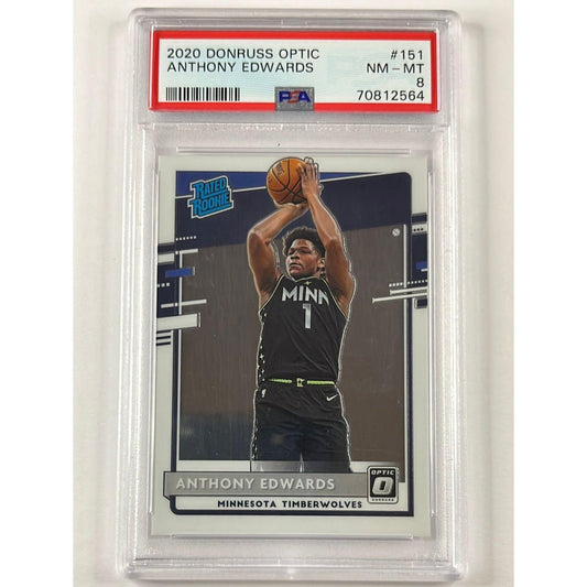 2020-21 Donruss Optic Anthony Edwards Rated Rookie PSA 8 NM-MT | Local Legends Cards & Collectibles