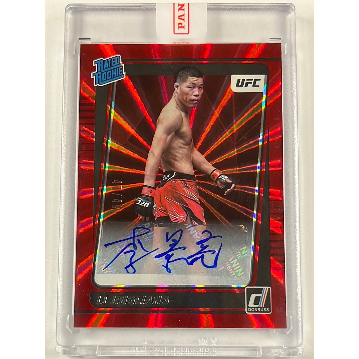 2022 Donruss Li Jingliang Red Laser Rated Rookie Auto /49