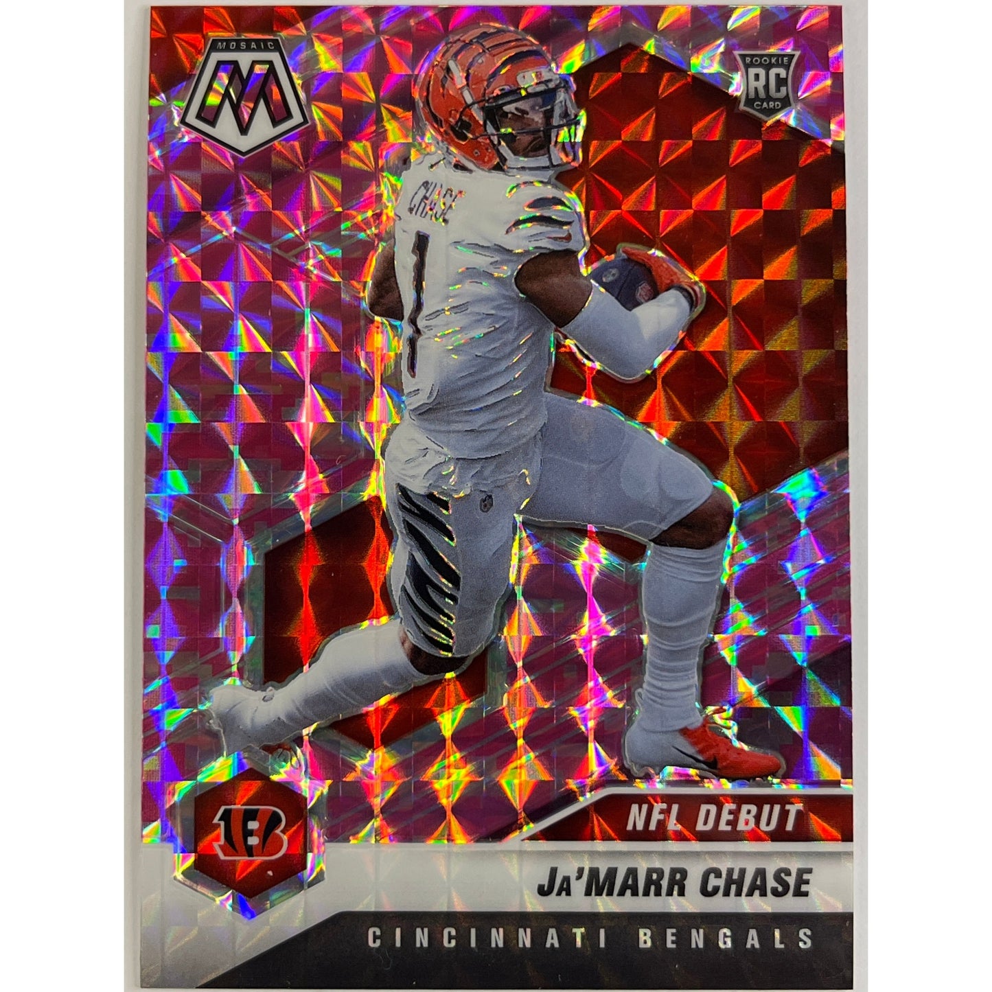 2021-22 Panini Mosaic Ja’marr Chase Pink Camo