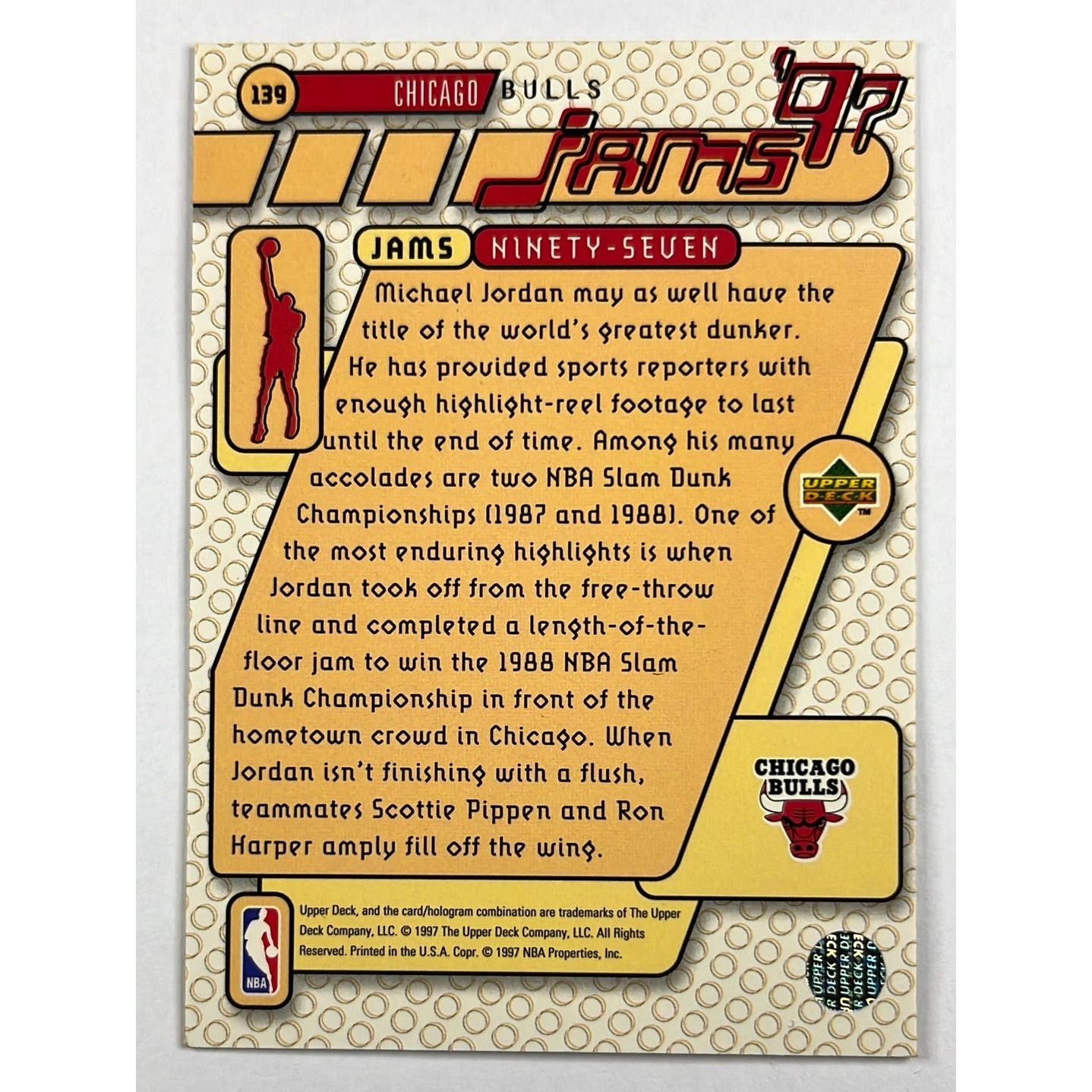 1997-98 Upper Deck Michael Jordan Jams 97 | Local Legends Cards & Collectibles