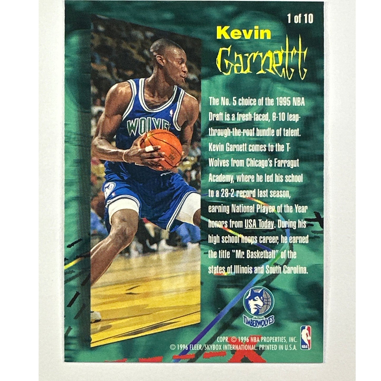1995-96 Fleer Kevin Garnett Rookie Phenom